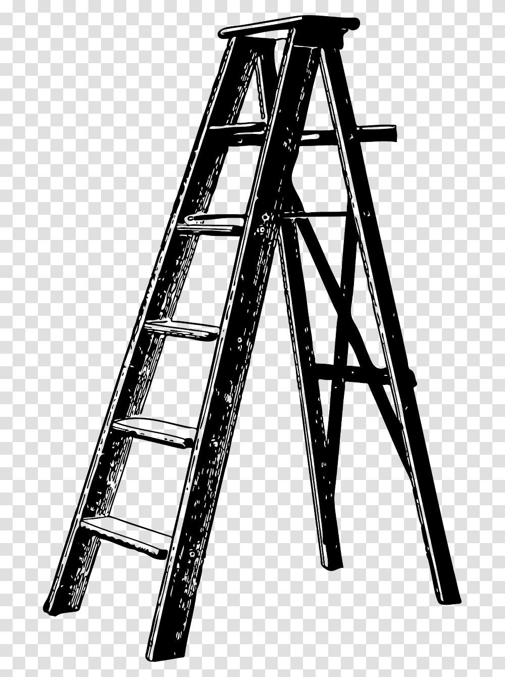 Monochrome Ladder Clip Art, Tripod, Amusement Park, Furniture, Outer Space Transparent Png