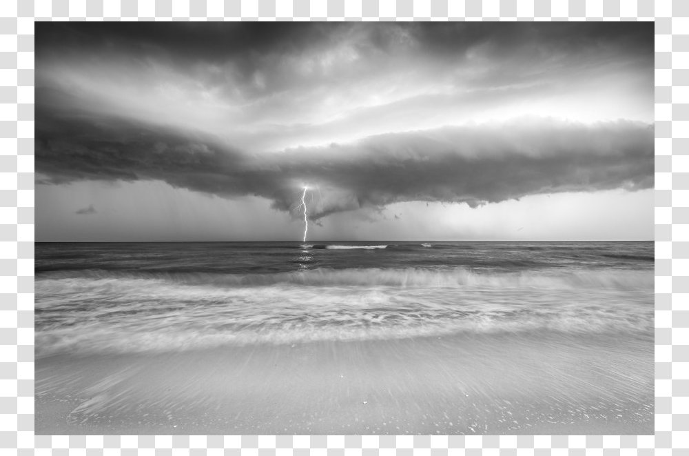 Monochrome, Nature, Weather, Outdoors, Sea Transparent Png