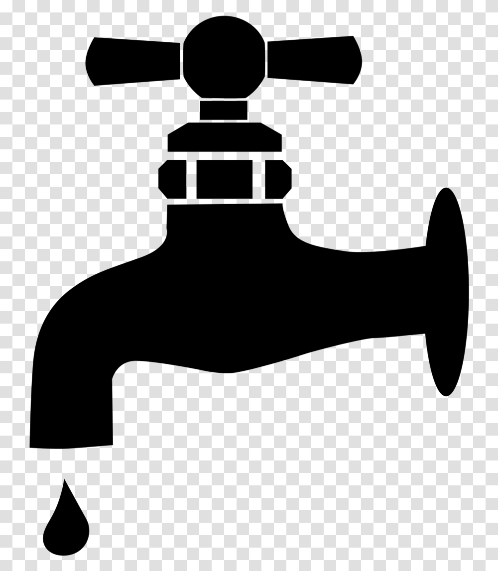 Monochrome Photography Silhouette Water Tap Symbol, Gray, World Of Warcraft Transparent Png