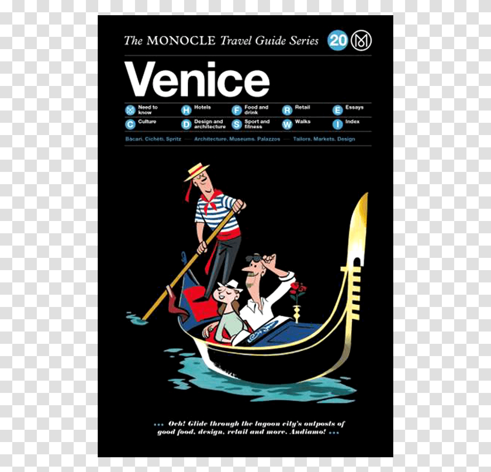 Monocle Guide Venice, Person, Human, Gondola, Boat Transparent Png