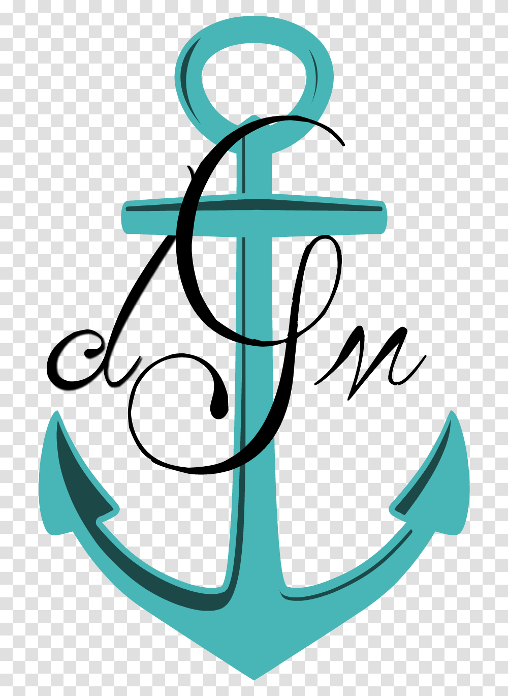 Monogram Border, Cross, Anchor, Hook Transparent Png