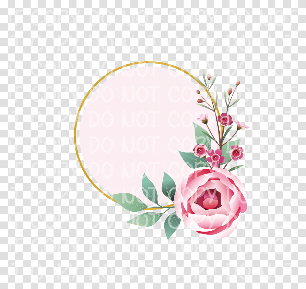 Monogram Frame 6 Garden Roses, Floral Design, Pattern Transparent Png