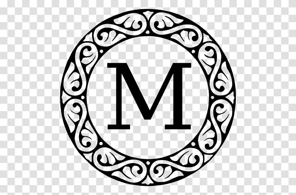 Monogram Letter M Clip Art, Logo, Trademark, Stencil Transparent Png
