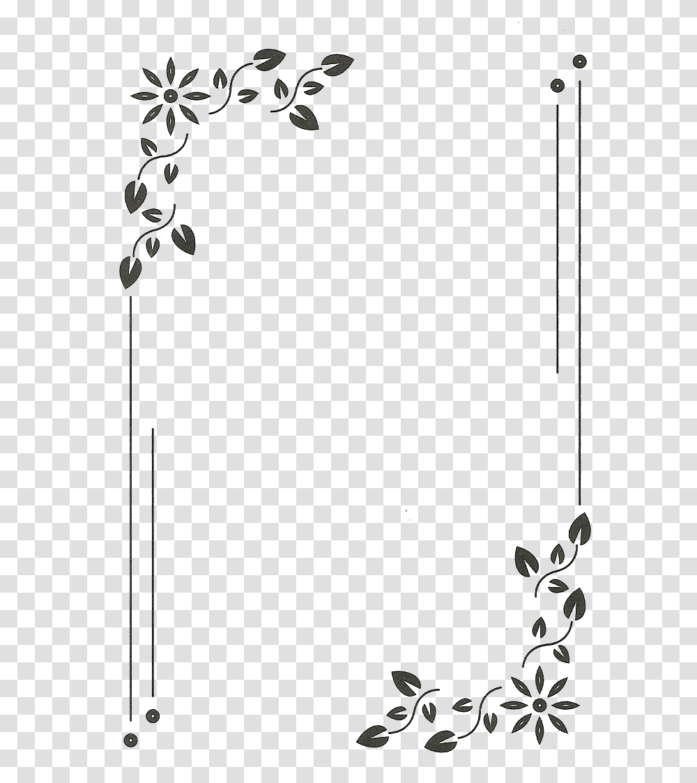 Monograma Moldura Quadro Flowers Flores Lucianoballack Border Design For Cards, Lamp, Plant, Silhouette, Lamp Post Transparent Png