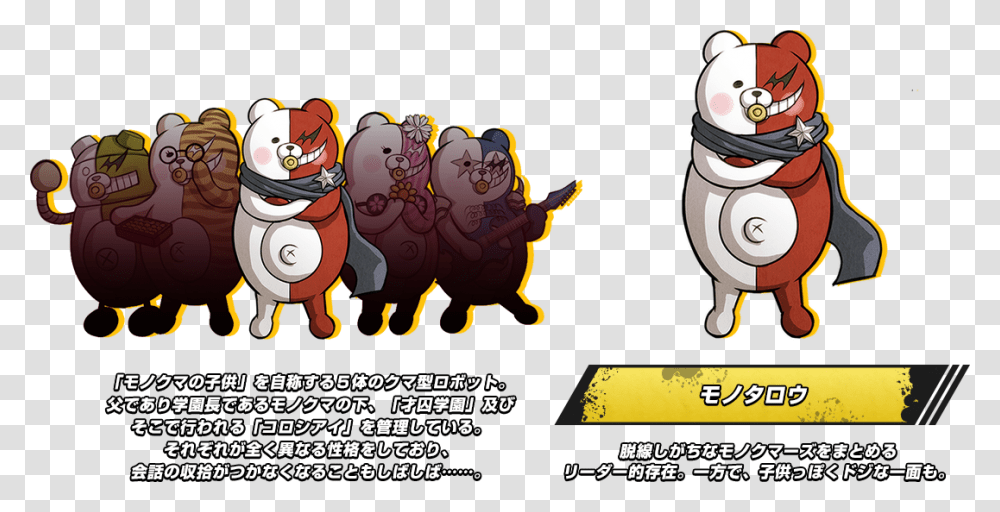 Monokuma Family, Comics, Book, Word Transparent Png