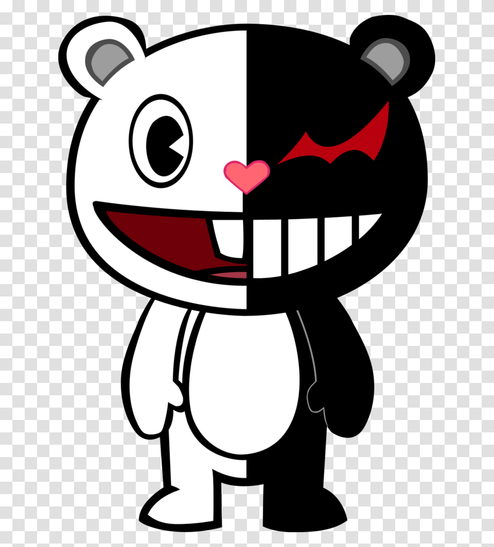 Monokuma, Glass, Drawing, Doodle Transparent Png