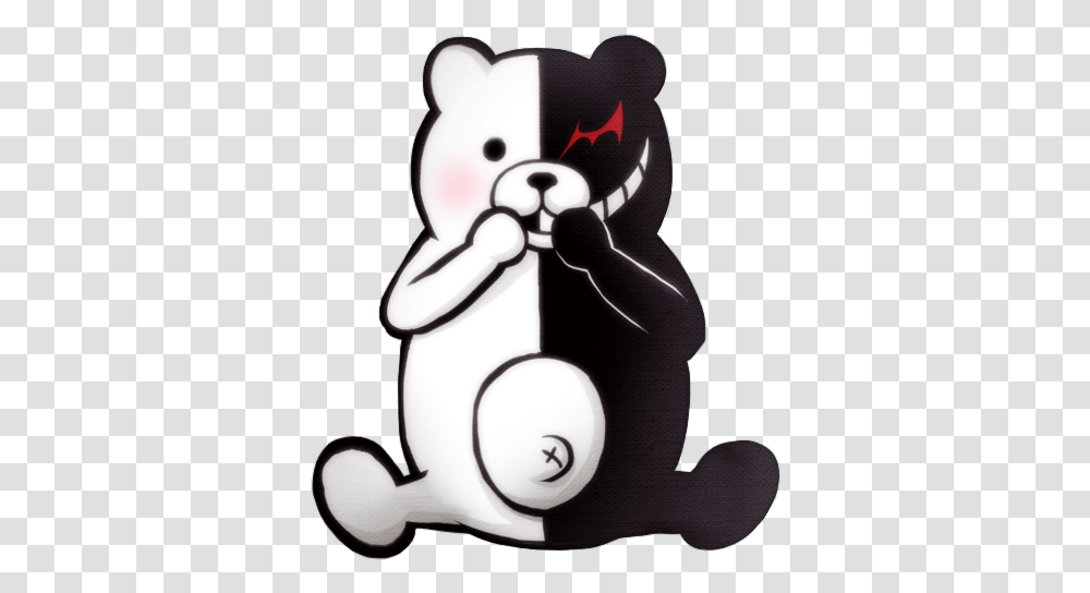 Monokuma, Label, Text, Hand, Stencil Transparent Png