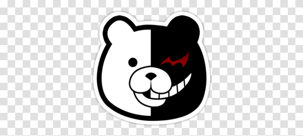 Monokuma Sticker Roblox, Stencil, Hand, Symbol, Label Transparent Png