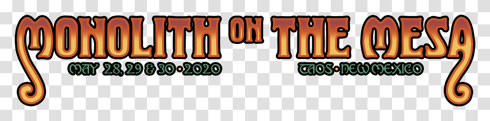 Monolith On The Mesa 2020 Logo Orange, Number, Alphabet Transparent Png