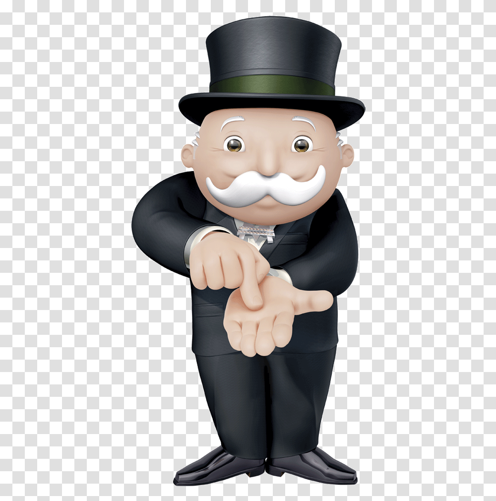Monopoly Guy, Hand, Person, Human, Hat Transparent Png