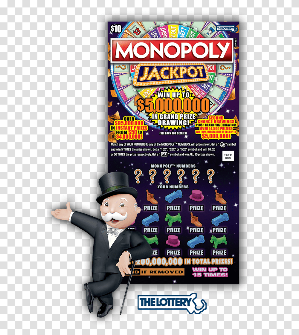 Monopoly Jackpot Scratch Off, Advertisement, Poster, Flyer, Paper Transparent Png