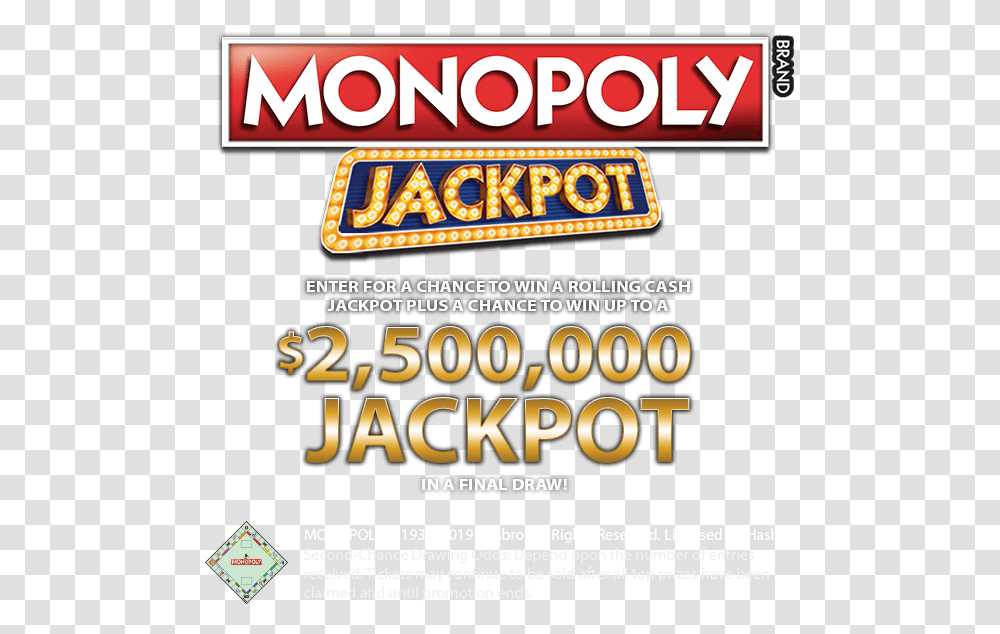 Monopoly Jackpot Second Chance Promotion, Flyer, Poster, Paper, Advertisement Transparent Png