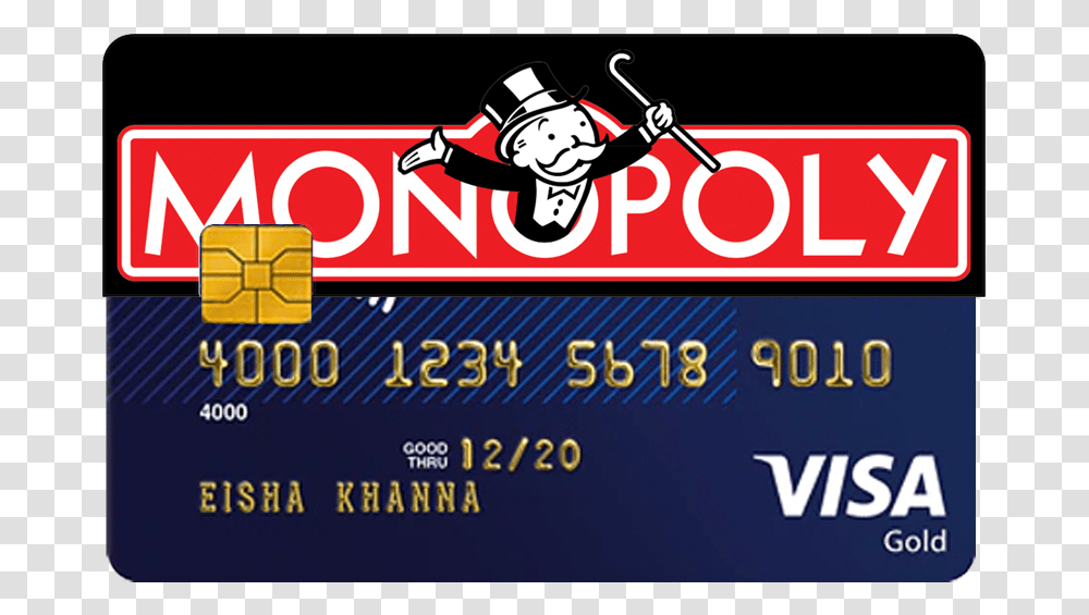 Monopoly Logo Credit And Debit Card Sticker Label, Credit Card Transparent Png