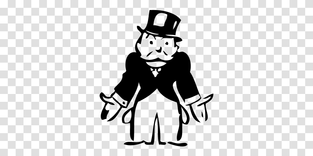 Monopoly Man Broke, Person, Human, Stencil, Silhouette Transparent Png
