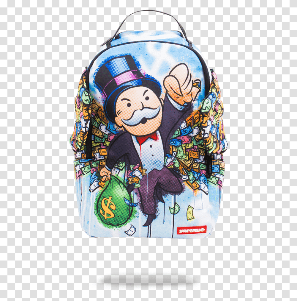 Monopoly Money Monopoly Sprayground Backpack, Doodle, Drawing, Meal Transparent Png