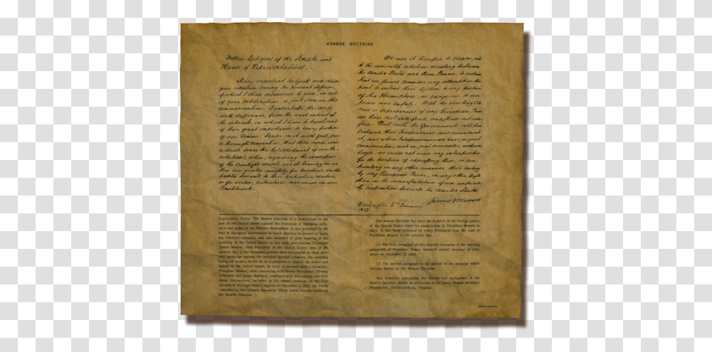 Monroe Doctrine Document, Book, Page, Scroll Transparent Png