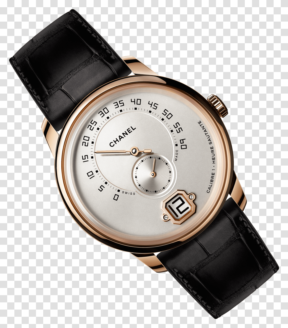 Monsieur De Chanel Watch With Beige Gold Accents Montre Monsieur De Chanel, Wristwatch Transparent Png
