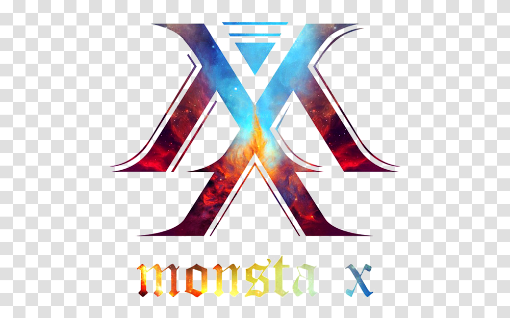 Monsta X Beach Sheet Monsta X Logo, Alphabet, Text, Symbol, Ornament Transparent Png