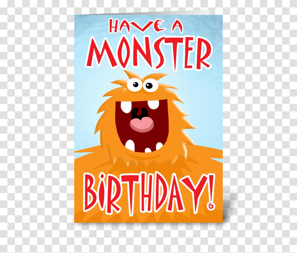 Monster Birthday Card, Poster, Advertisement, Flyer, Paper Transparent Png