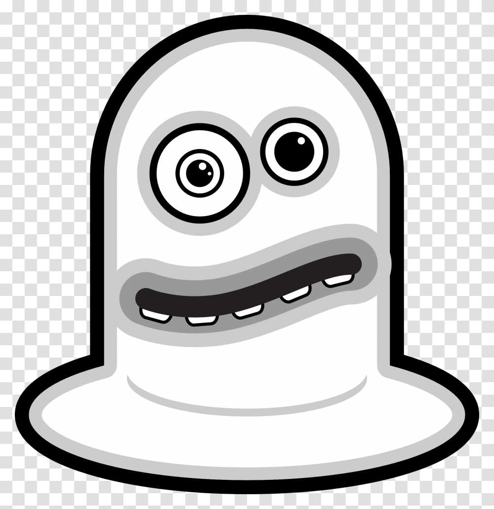 Monster Black And White Cartoon Clip Art Cartoon Monsters Black And White, Apparel, Label Transparent Png
