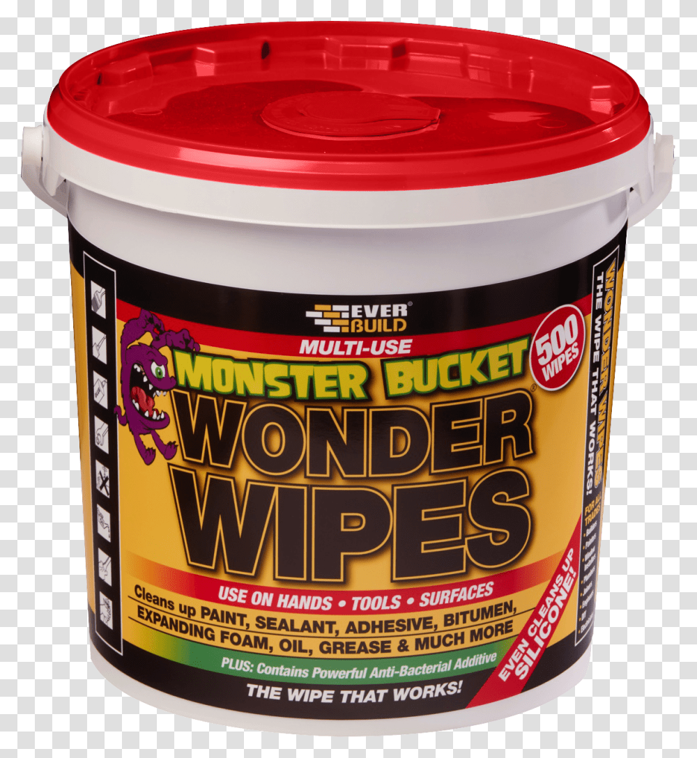 Monster Bucket Multi Use Wonder Wipes Everbuild Giant Wonder Wipes X, Beer, Alcohol, Beverage, Drink Transparent Png