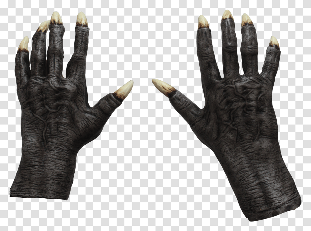 Monster Claws GrayClass Creature Gloves Costume, Hook, Person, Human Transparent Png