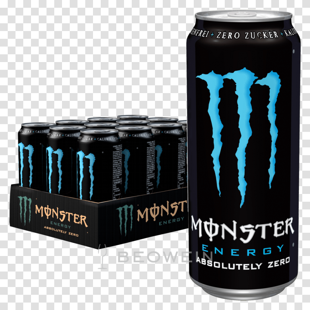 Monster Energy Absolutely Zero L, Tin, Can, Beverage, Drink Transparent Png