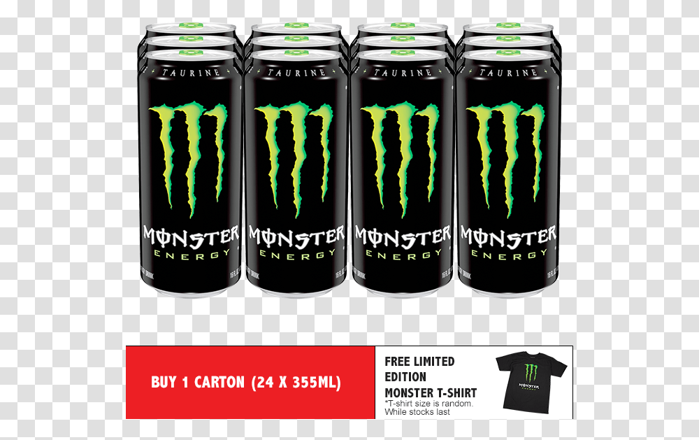 Monster Energy Drink 1 Carton Get 1pcs Of Monster Limited Monster Energy Drink, Tin, Can, Beer, Alcohol Transparent Png