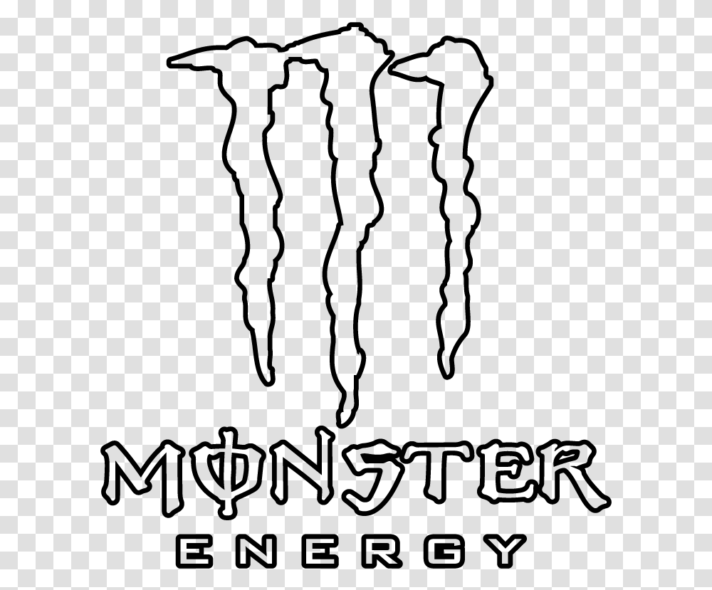 Monster Energy Logo Outline, Gray, World Of Warcraft Transparent Png