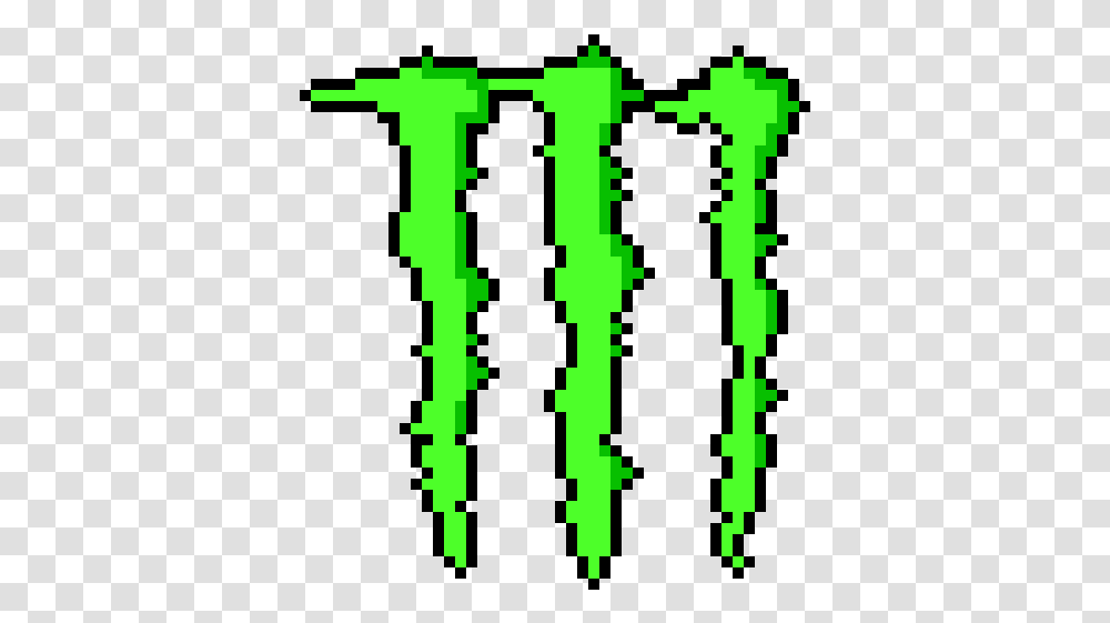 Monster Energy Logo Pixel Art, Number, Cross Transparent Png