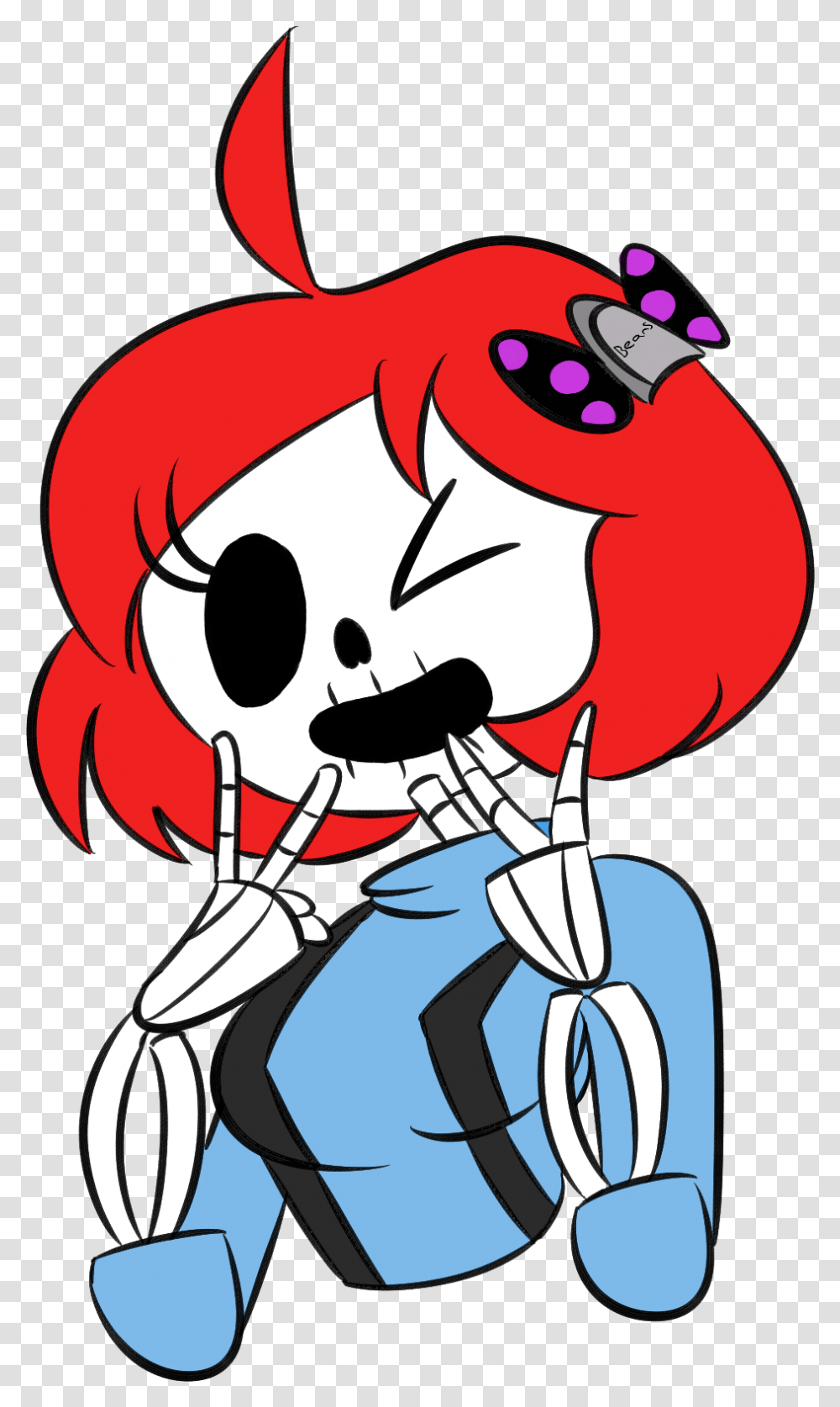 Monster Face Skelly Monster Girl Gamu, Label Transparent Png