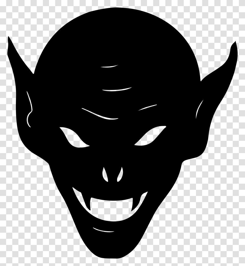 Monster Head Goblin Clip Art Black And White, Gray, World Of Warcraft Transparent Png