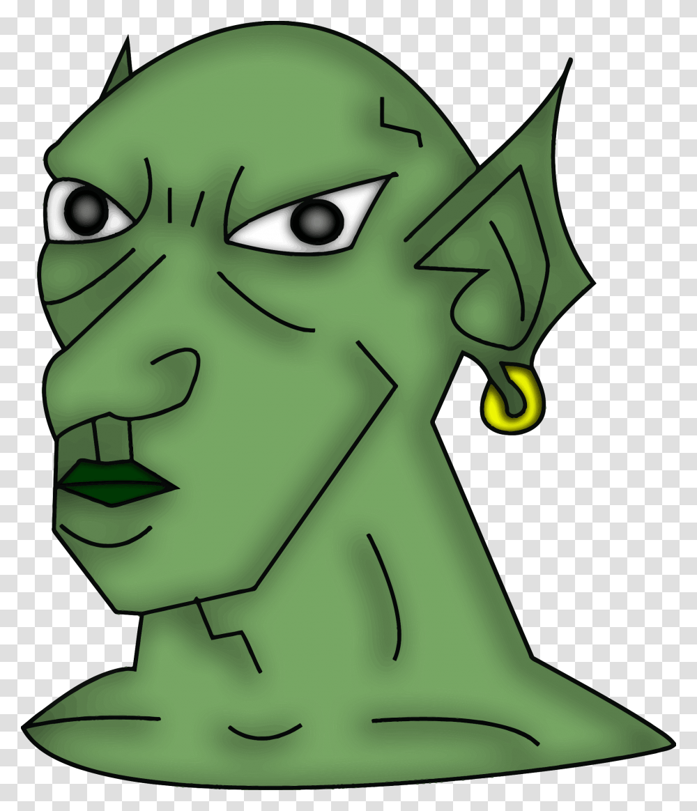 Monster Head Goblin Mixed With An Elf, Green, Snowman, Plant, Soldier Transparent Png