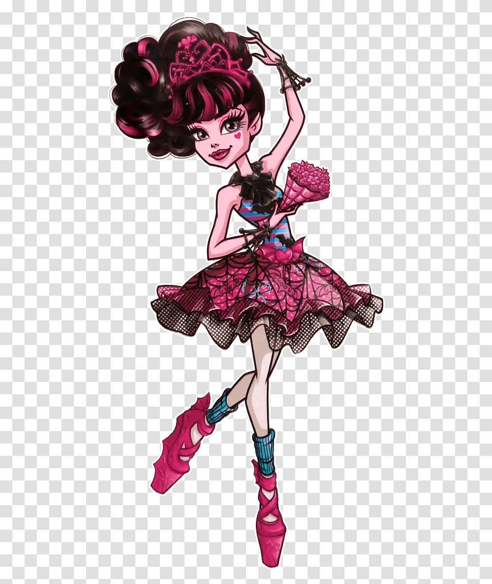 Monster High Ballerina Ghouls Draculaura, Costume, Person, Dress Transparent Png