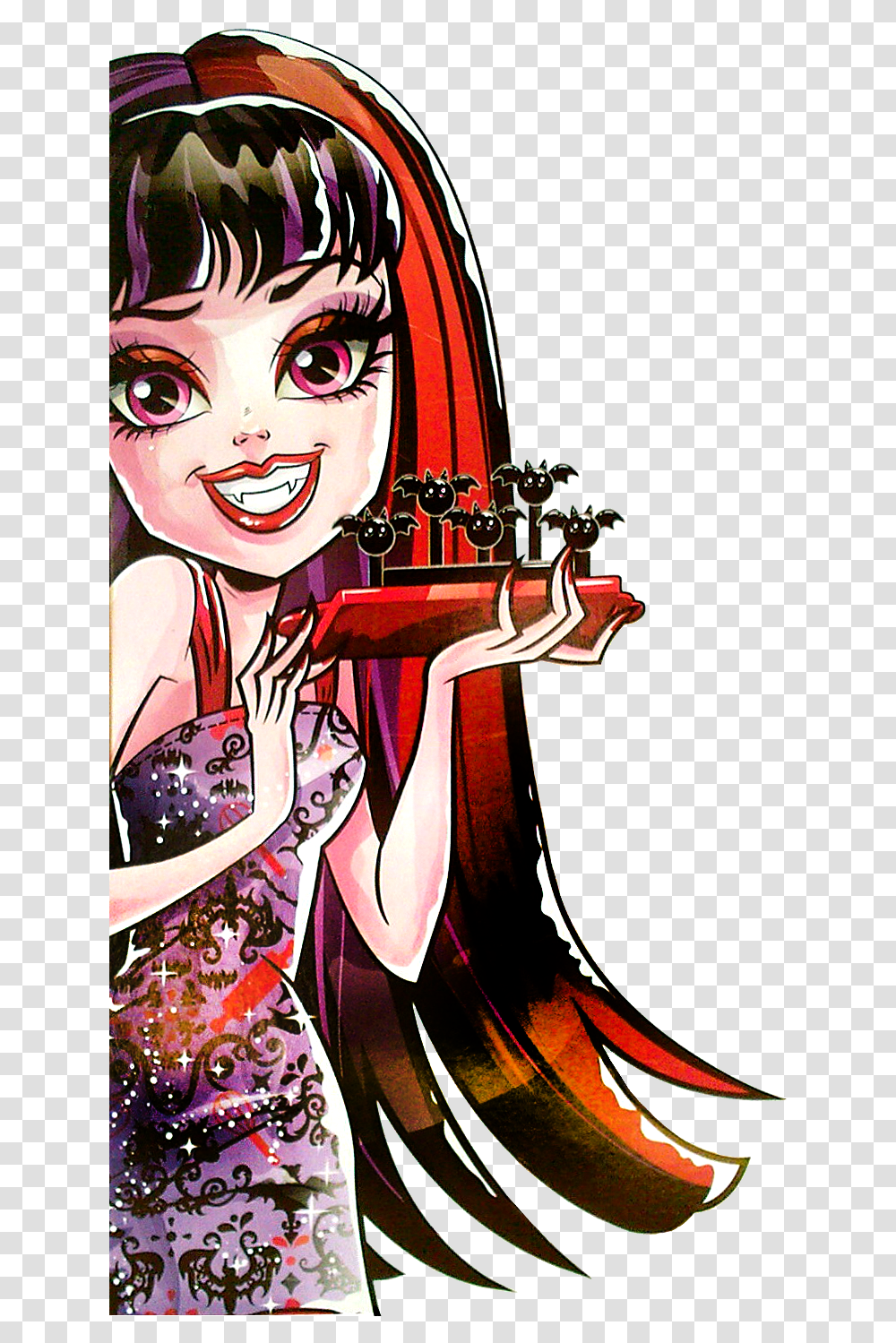 Monster High Character Red And Black, Manga, Comics, Book, Person Transparent Png