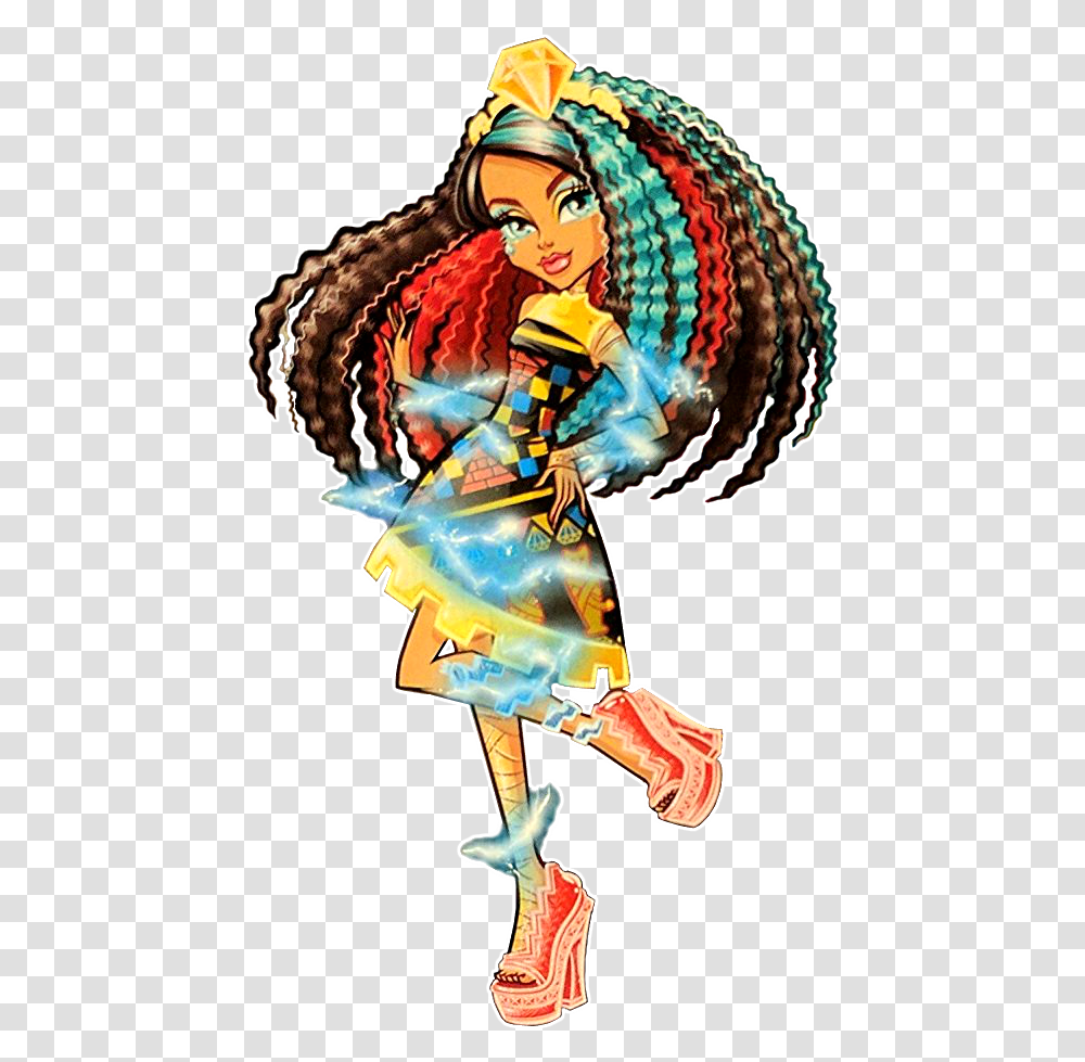 Monster High Cleo Electrified, Person, Poster, Advertisement, Collage Transparent Png