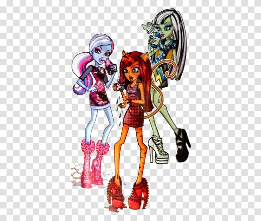 Monster High Coffin Bean Artwork Abbey Toralei Y Frankie Monster High Abbey Pngs, Person, Human, Apparel Transparent Png