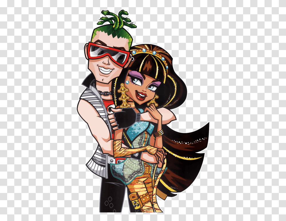 Monster High Couple And Cleo De Nile Image Deuce Gorgon And Cleo De Nile, Sunglasses, Accessories, Accessory, Person Transparent Png