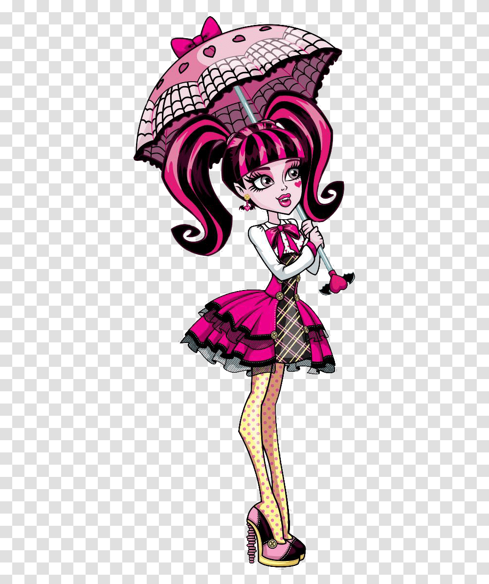 Monster High Draculaura Doll Barbie Frankie Stein Monster High Draculaura Umbrella, Costume, Person Transparent Png