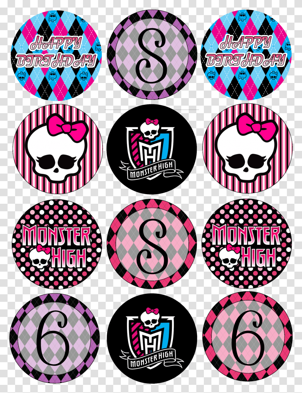 Monster High, Label, Purple, Pattern Transparent Png