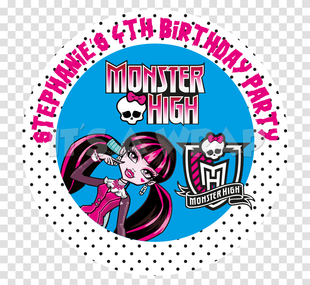 Monster High Party Box Stickers Monster High, Label, Logo Transparent Png