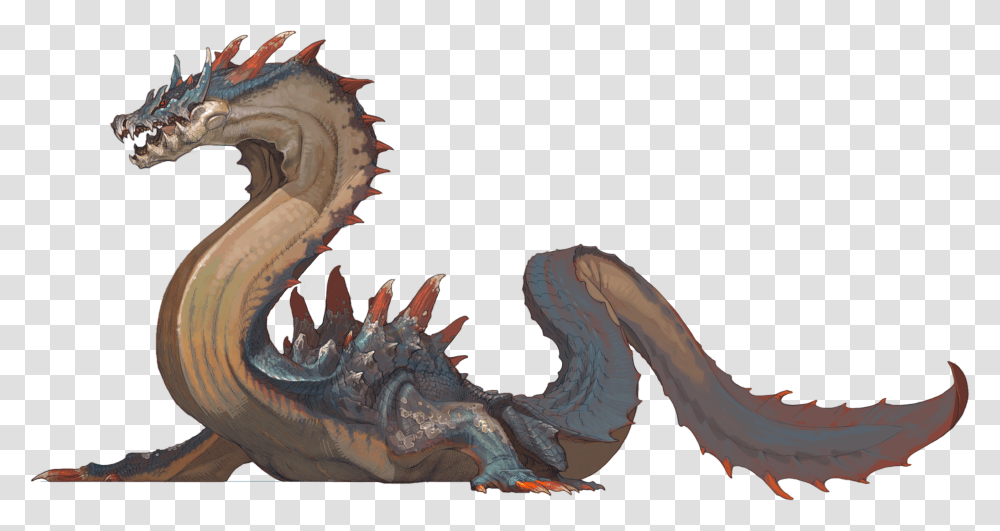 Monster Hunter Tri Lagiacrus, Dragon, Painting Transparent Png