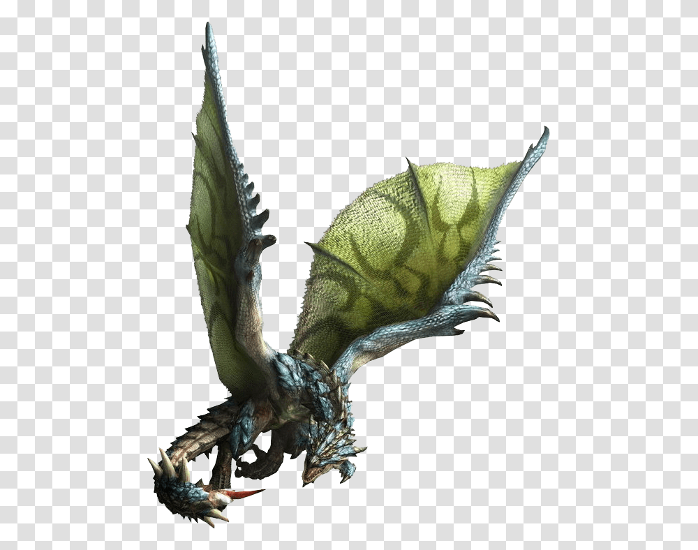 Monster Hunter World Azure Rathalos, Dragon, Bird, Animal Transparent Png