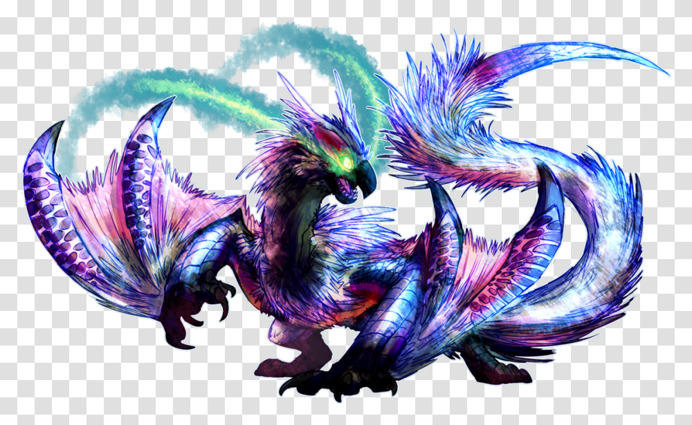 Monster Hunter World Fan Art, Dragon, Bird, Animal, Purple Transparent Png