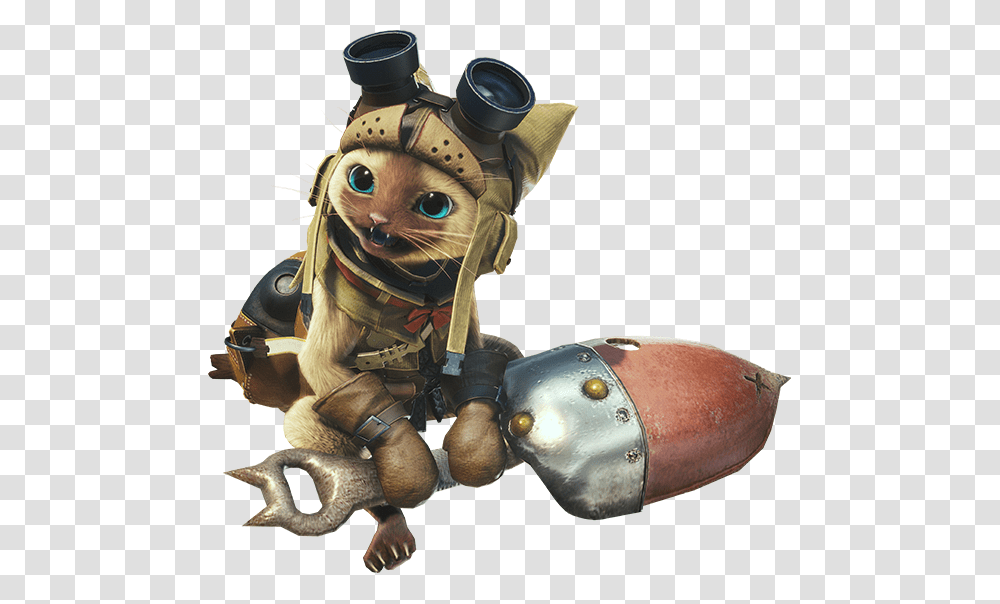 Monster Hunter World Pic Monster Hunter World Felyne, Toy, Goggles, Accessories, Accessory Transparent Png