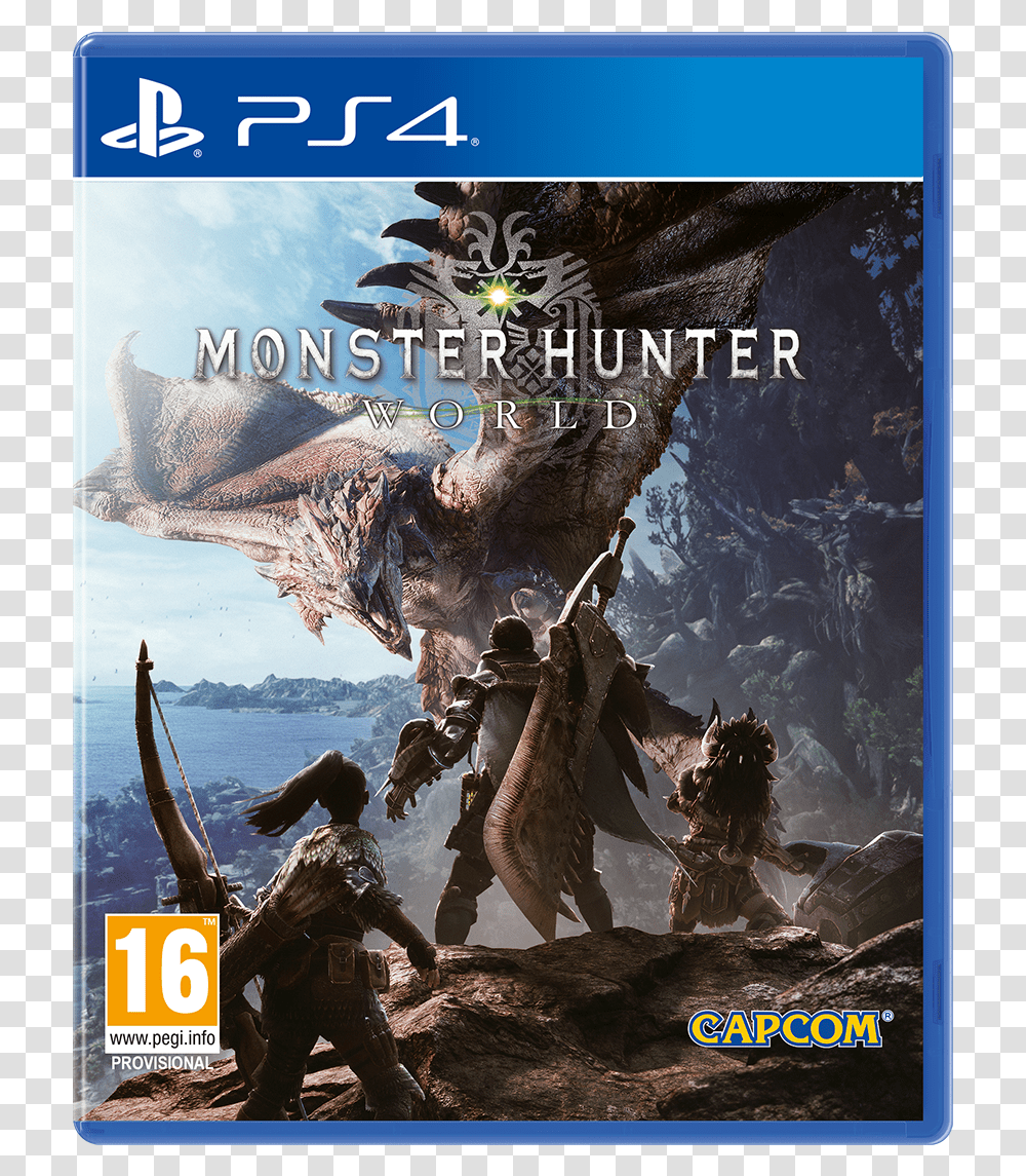 Monster Hunter World Ps4 Box, Person, Human, Poster, Advertisement Transparent Png