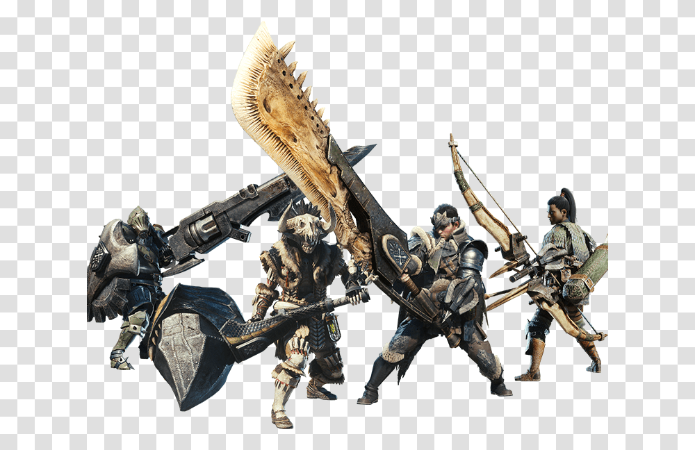 Monster Hunter World Weapons, Dinosaur, Animal, Person, Duel Transparent Png