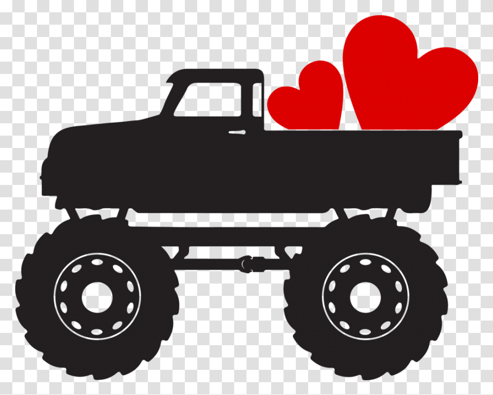Monster Love Truck Cookie Cutter Car Clipart Full Size, Vehicle, Transportation, Half Track, Gun Transparent Png