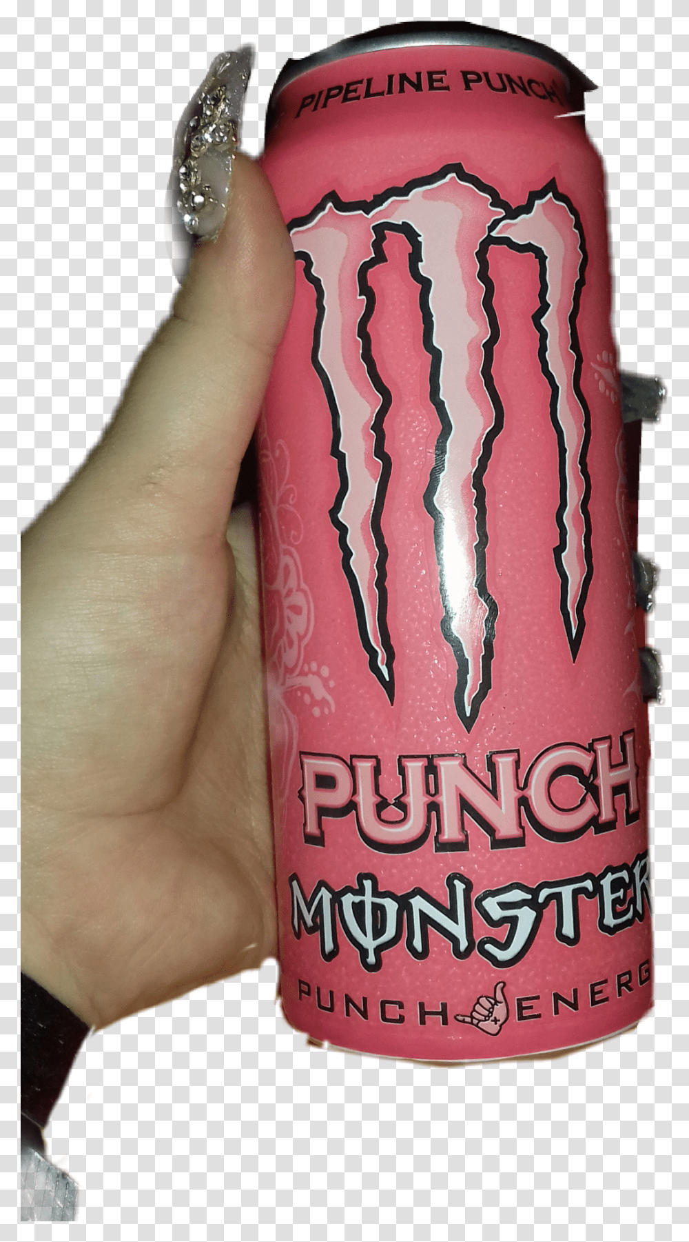 Monster Monsterenergy Aesthetic Grunge Goth Nails Monster Energy Juice Pipeline Punch Tab, Person, Human, Liquor, Alcohol Transparent Png