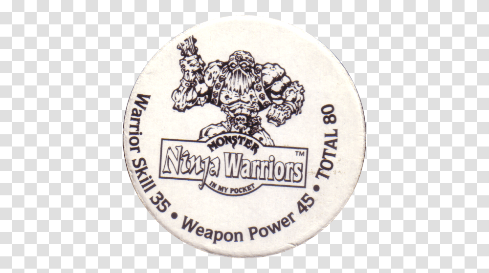 Monster Ninja Warriors In My Pocket Label, Text, Logo, Symbol, Trademark Transparent Png